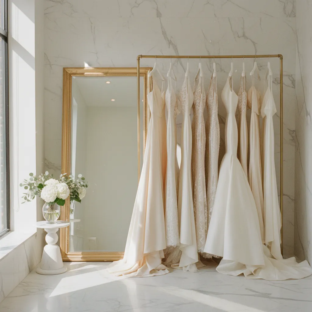 Verschiedene Brautkleid-Silhouetten von A-Linie bis Prinzessin im Überblick