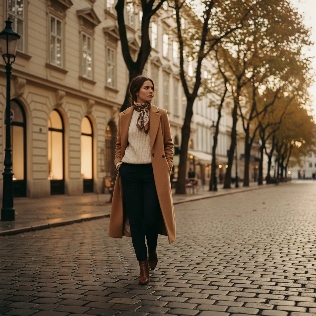 Layering mit hochwertigen Basics für die Übergangszeit in Wien