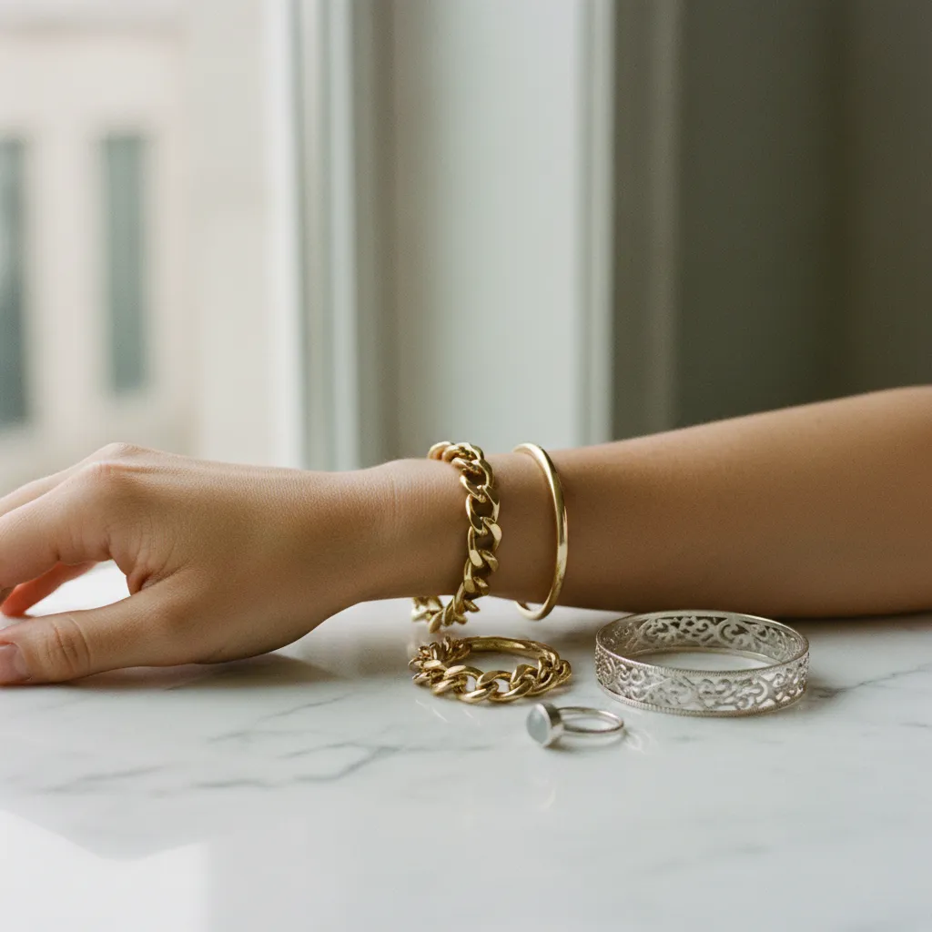 Hautunterton bestimmen: Venentest und Schmuckvergleich bei Tageslicht