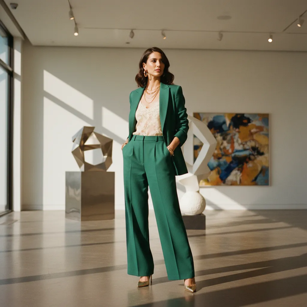 Festliche Alternative zum Kleid: Der elegante Hosenanzug mit Spitzenoberteil