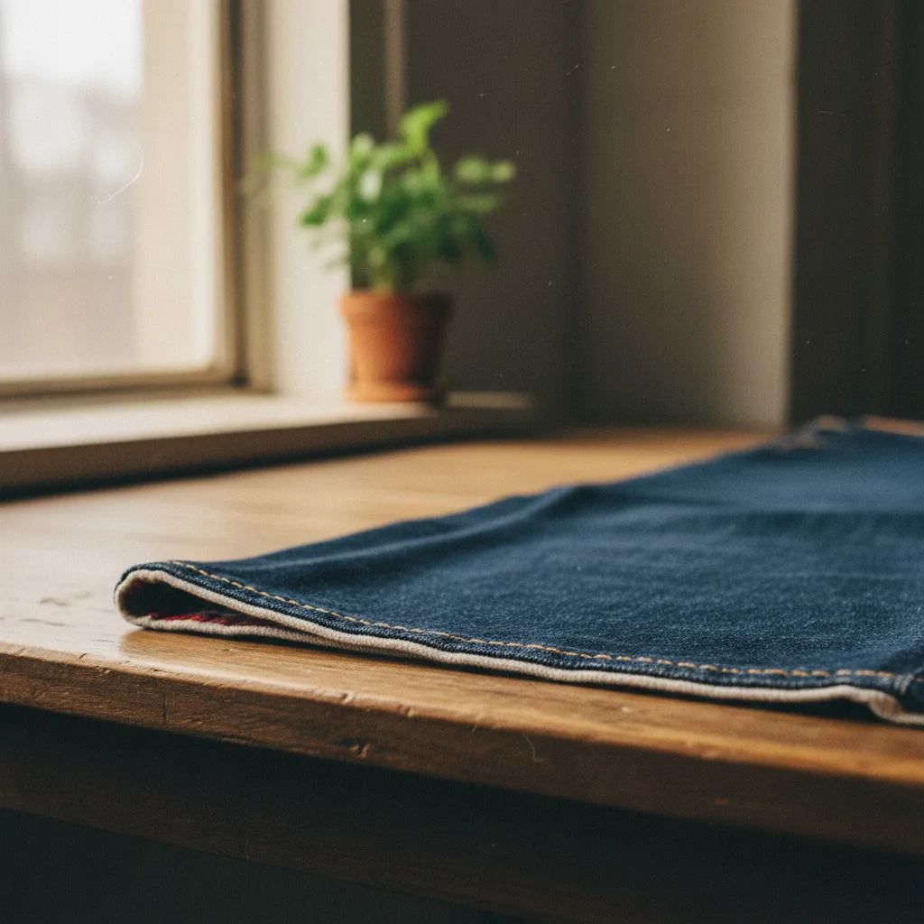 Nachhaltiger Raw Denim: hochwertige Verarbeitung und natürliche Indigo-Färbung im Detail