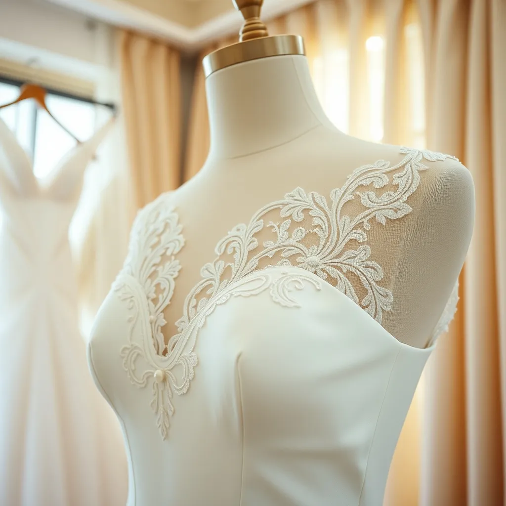 Feine Spitzendetails und hochwertige Stoffe zeichnen die Brautmode bei Lovelly die Fee aus