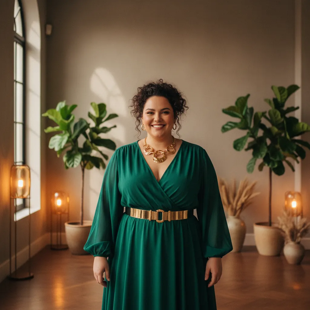 Farben und Accessoires setzen bei Plus Size Mode wirkungsvolle Akzente