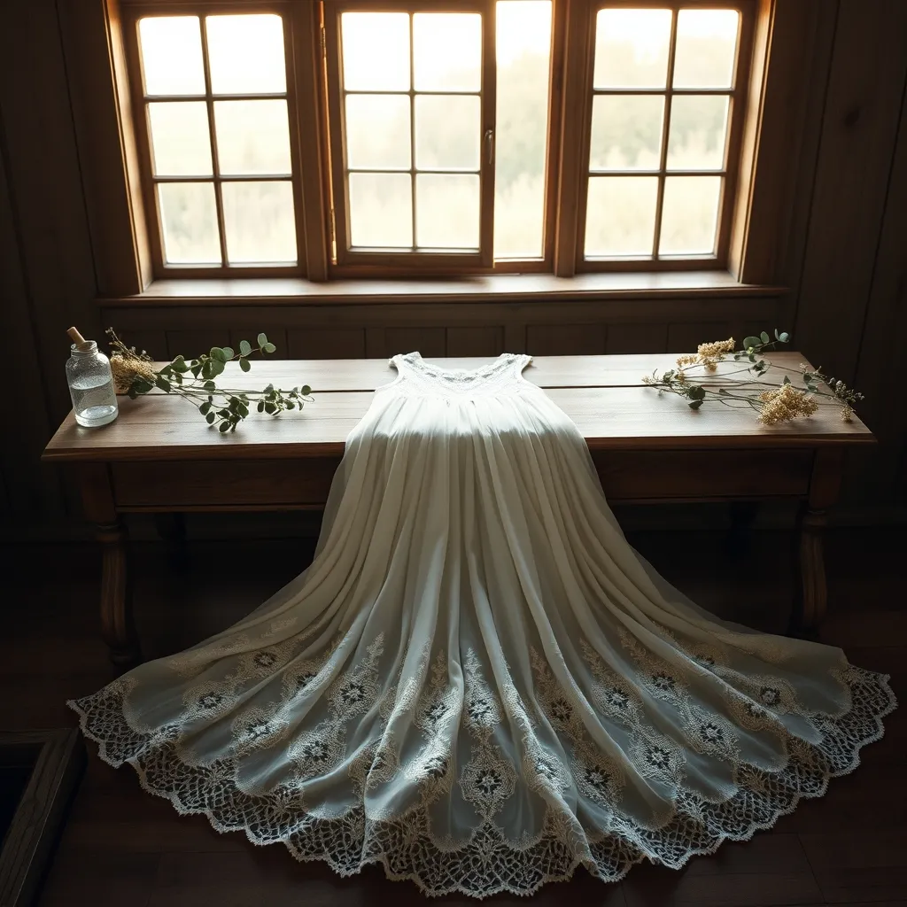 Boho-Brautkleid mit fließendem Schnitt und romantischen Spitzendetails