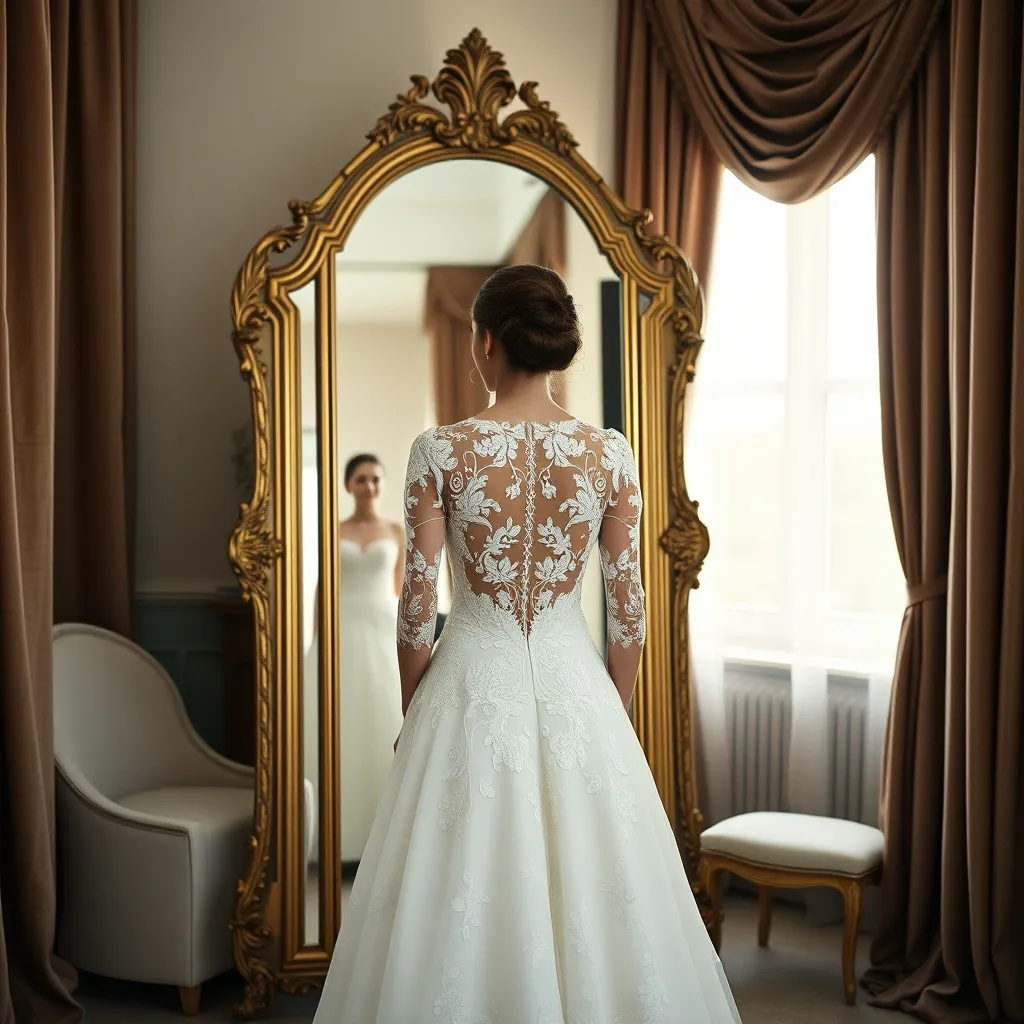 Anprobe eines Brautkleides in einer Salzburger Boutique