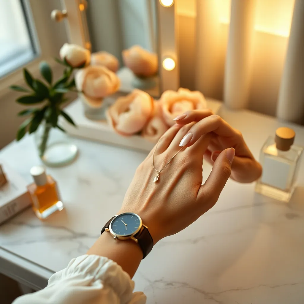 Dezente Accessoires und ein Hauch Parfum vollenden jedes Date Outfit
