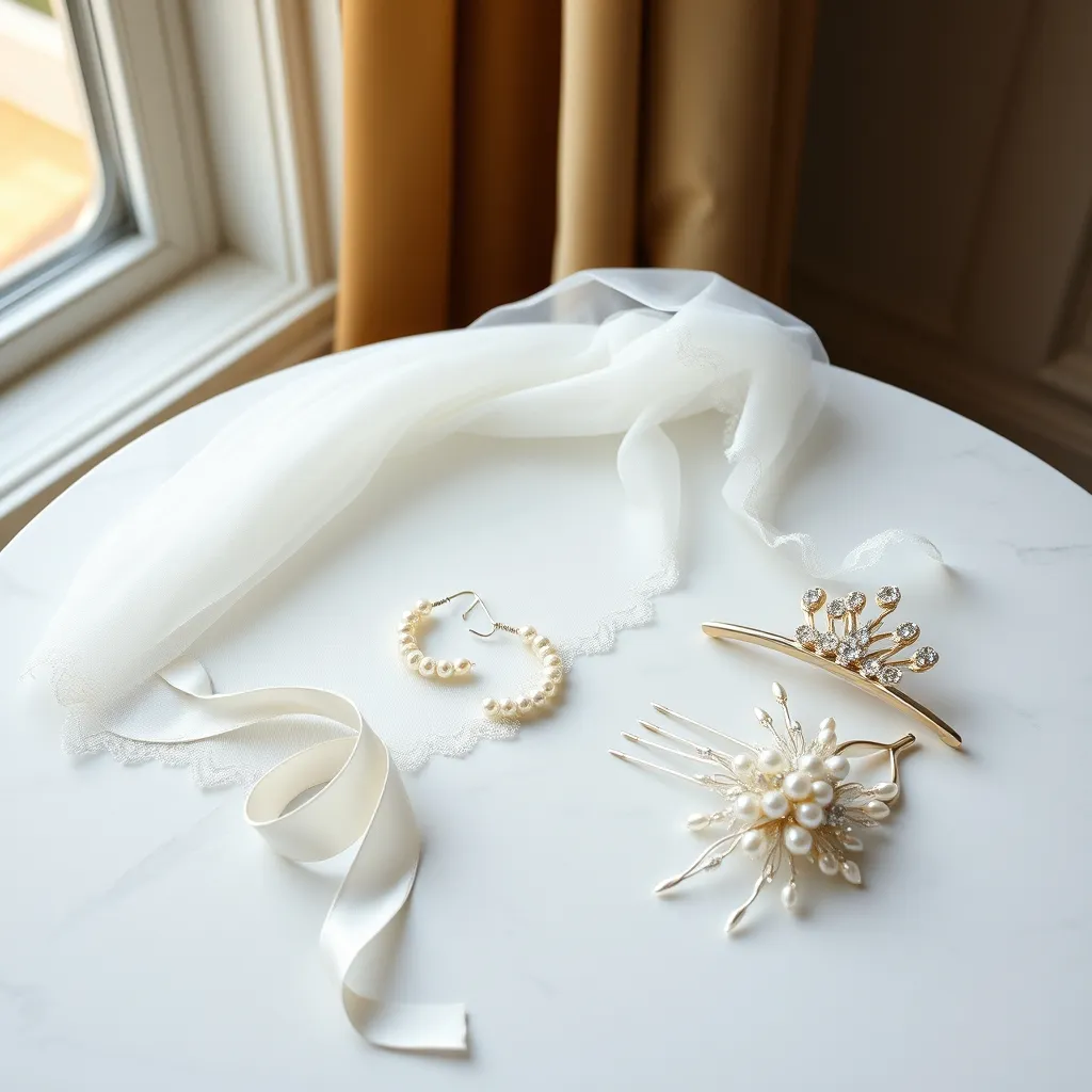 Brautaccessoires wie Schleier, Perlenschmuck und Haarschmuck im Überblick
