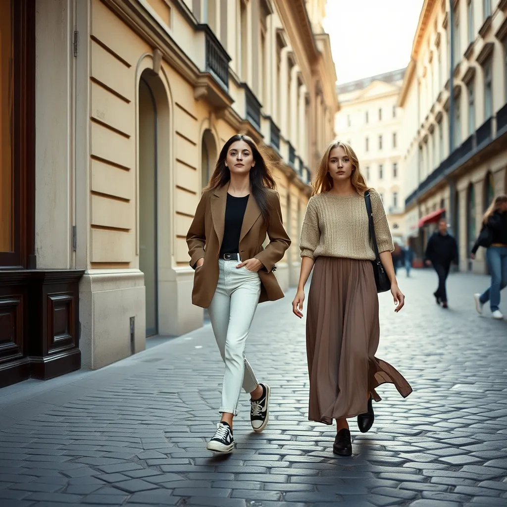 Trendige Alltagsoutfits im urbanen Wiener Streetstyle als Pinterest-Inspiration