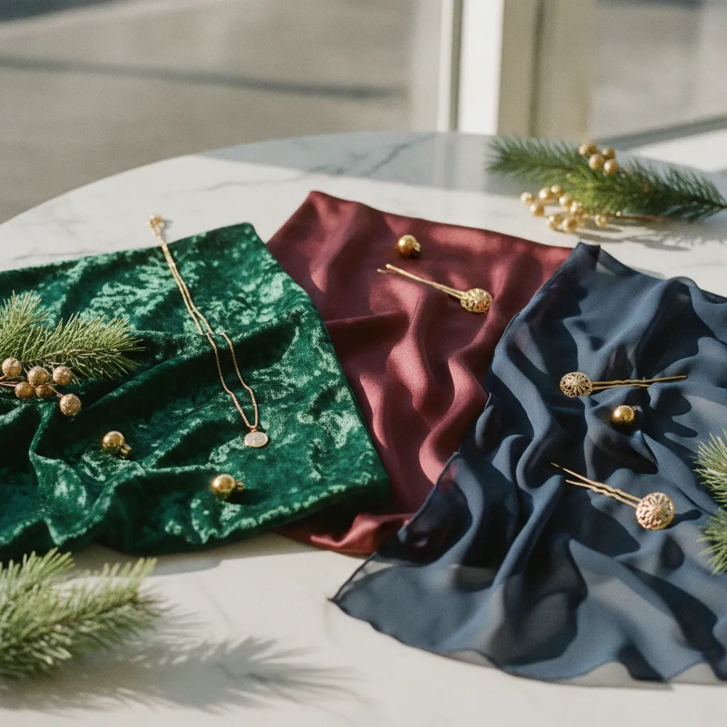 Samt, Satin und Chiffon: Die schönsten Stoffe für festliche Weihnachtskleider