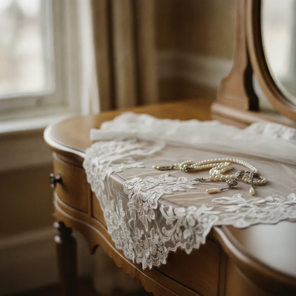 Feine Spitzendetails am Brautkleid sind zeitlos und lassen sich auch im Alltag tragen