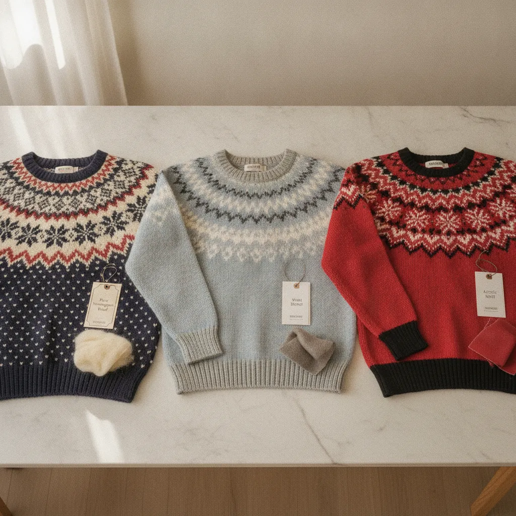 Qualitätsvergleich: Original Norweger Pullover neben günstigen Alternativen