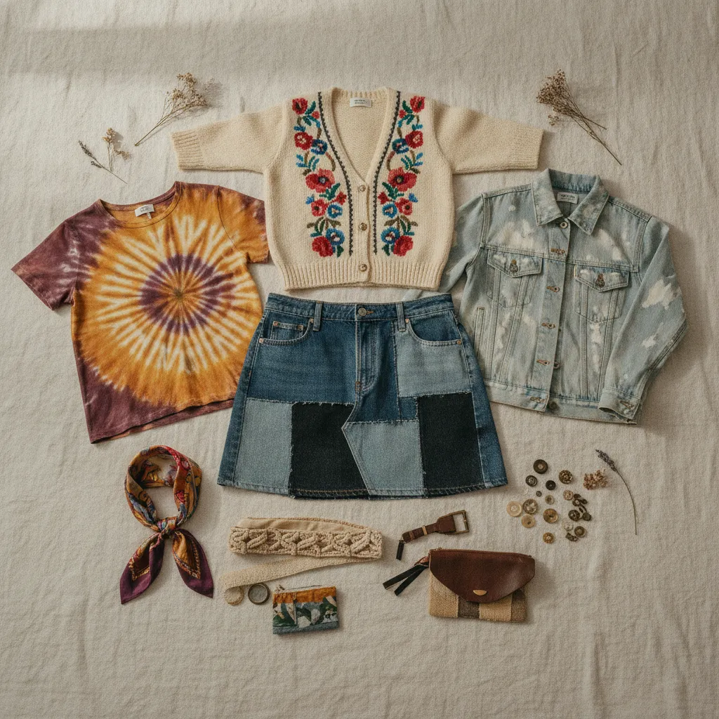Vielfalt der Upcycling Mode: Vom Patchwork-Rock bis zur bestickten Vintage-Strickjacke