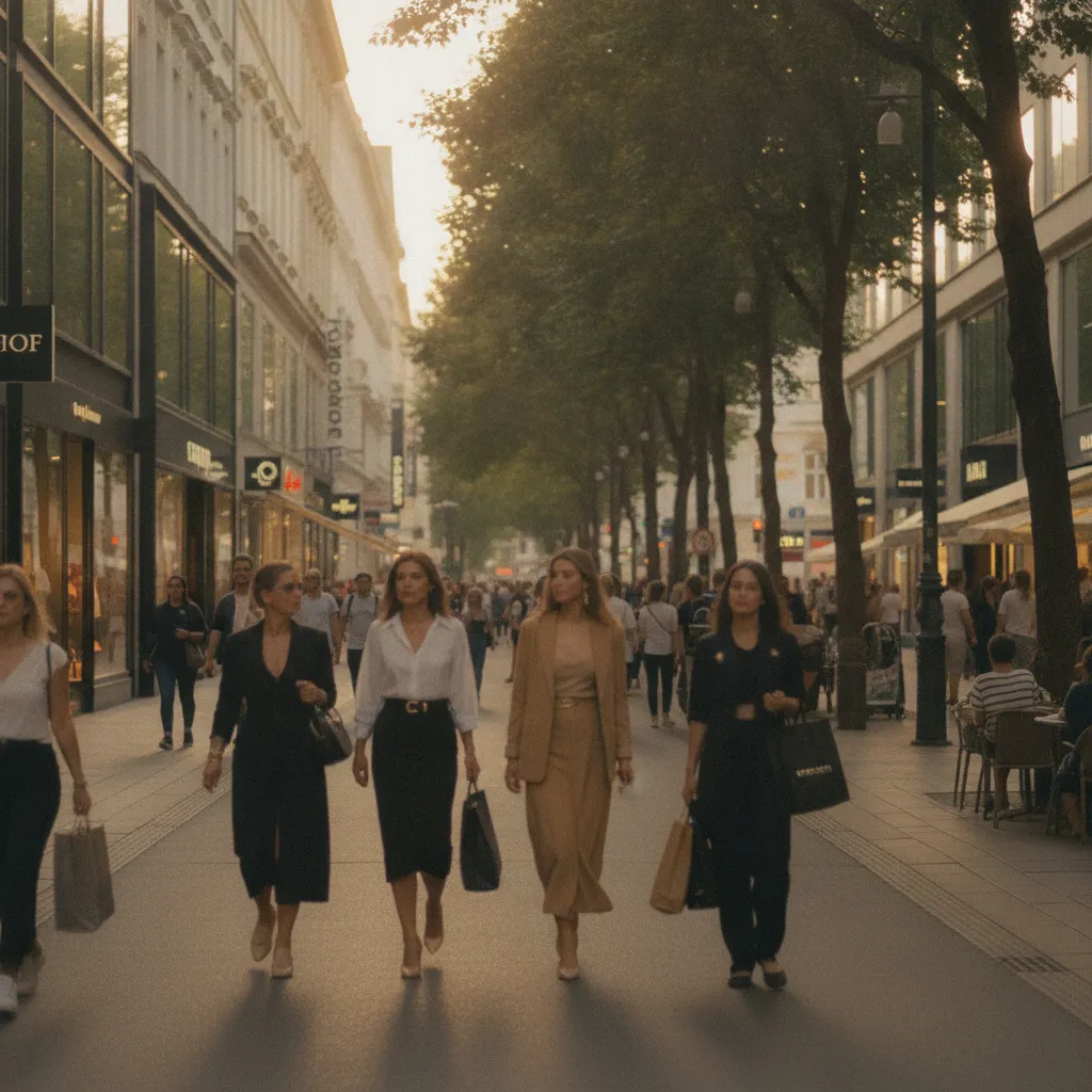 Die Mariahilfer Straße als beliebte Einkaufsmeile in Wien
