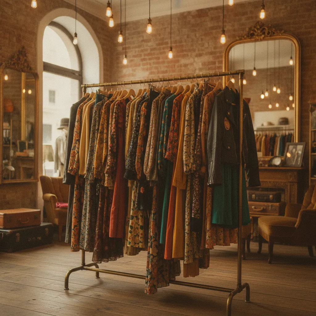 Sorgfältig kuratierte Vintage-Mode in einem Wiener Secondhand-Laden