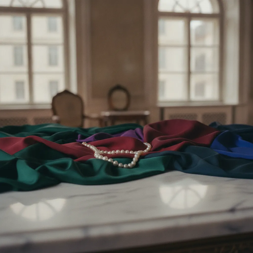 Edle Stoffe in klassischen Ballfarben: Seide, Chiffon, Taft und Samt für das Opernball-Kleid