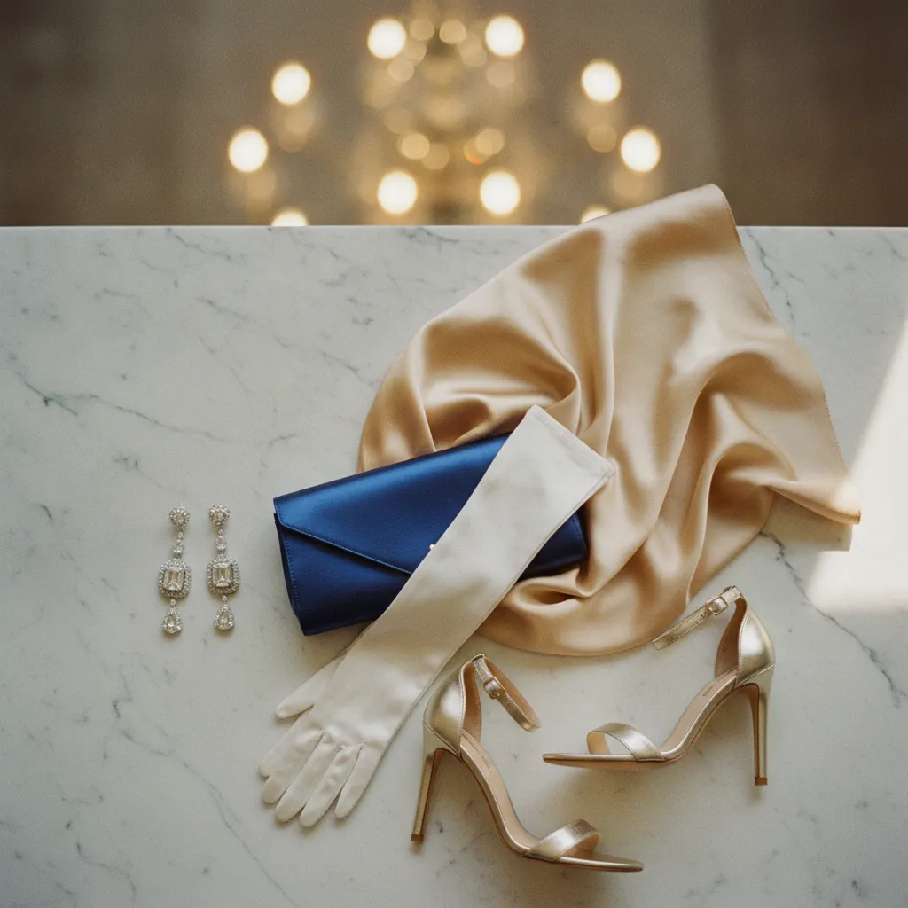 Accessoires für den Opernball: Clutch, Handschuhe, Schmuck und elegante Abendschuhe