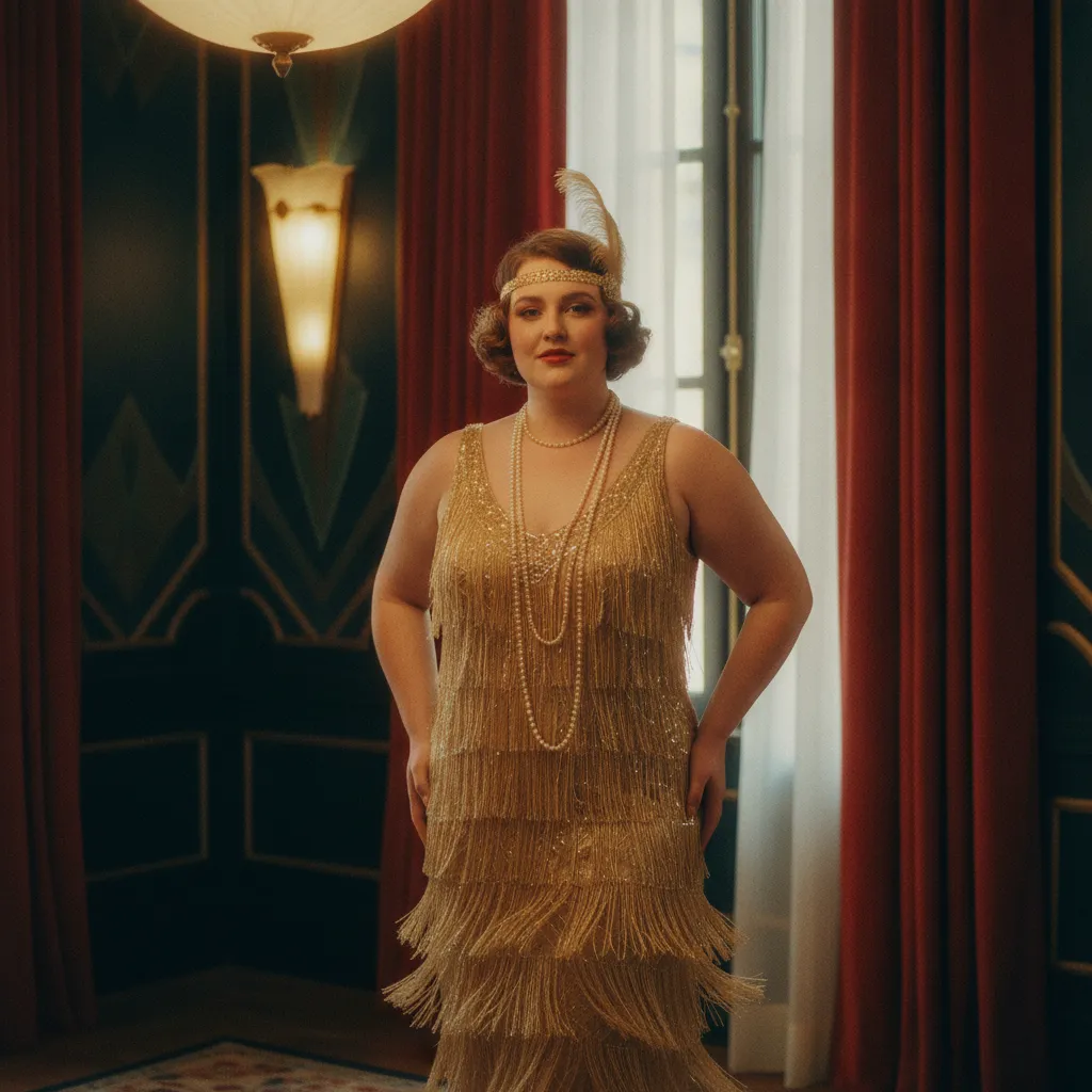 Roaring Twenties: Das Charleston-Fransenkleid als glamouröses Faschingskostüm in großen Größen