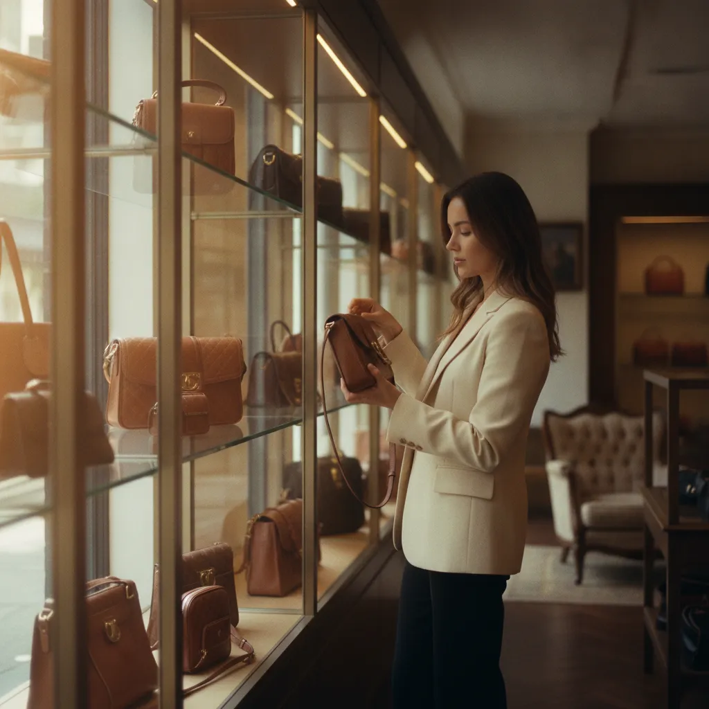 Gebrauchte Designertaschen in einer spezialisierten Vintage-Boutique entdecken
