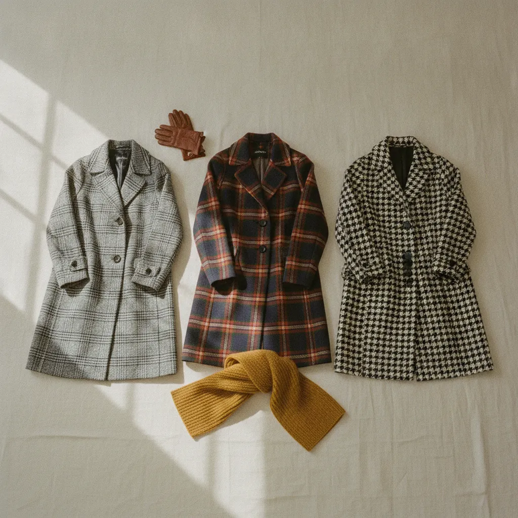 Drei verschiedene Karomuster im Vergleich: Glen Check, Tartan und Hahnentritt