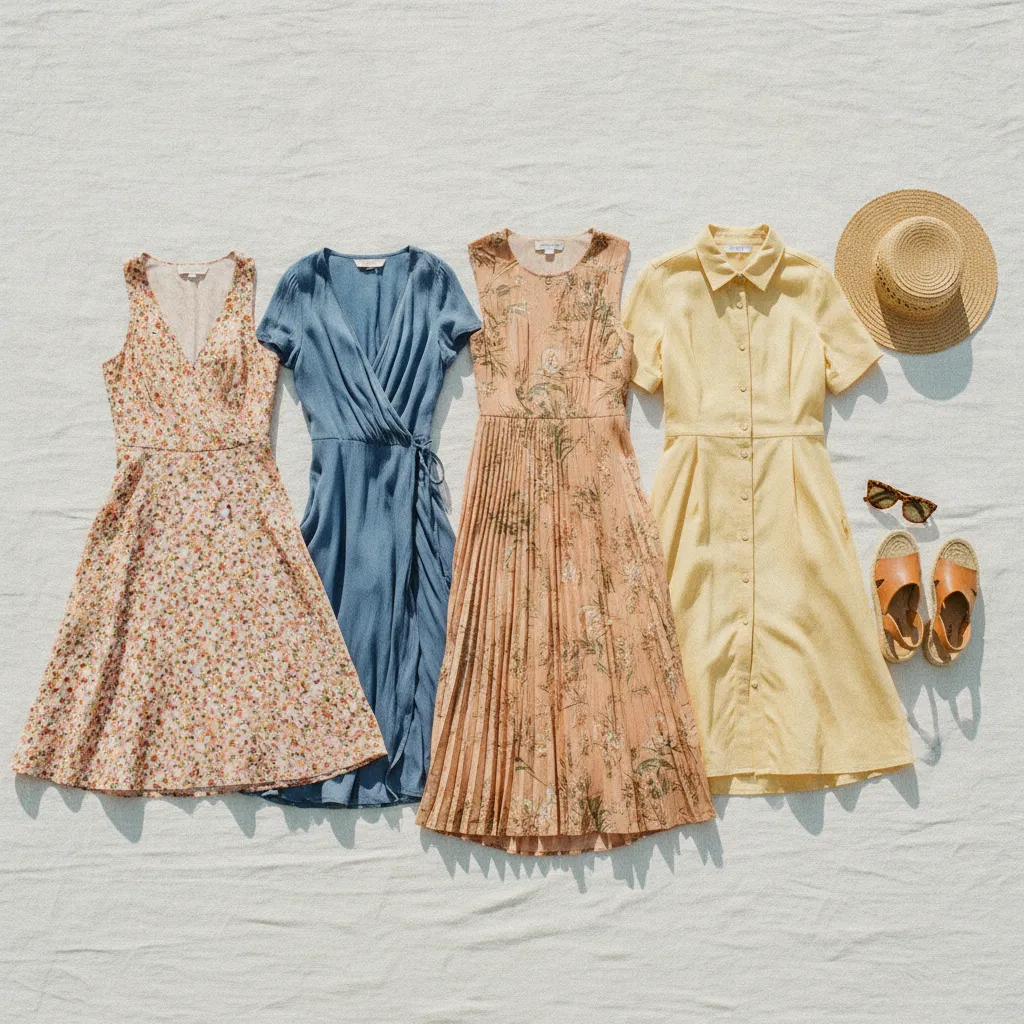 Die wichtigsten Sommerkleid-Schnitte 2025 im Überblick: Von A-Linie bis Wickelkleid