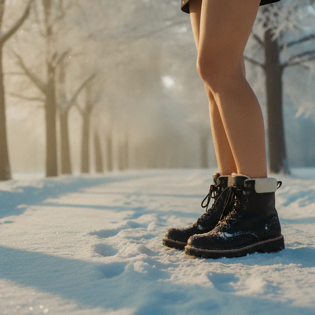 Gefütterte Schnürstiefel bieten zuverlässige Wärme an kalten Wintertagen