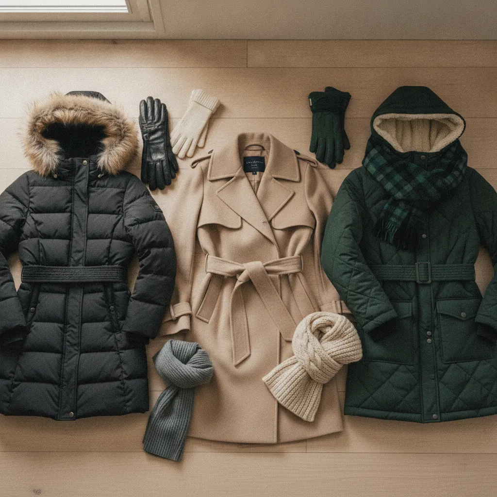 Verschiedene Materialien und Farben bieten für jeden Figurtyp die passende Winterjacke