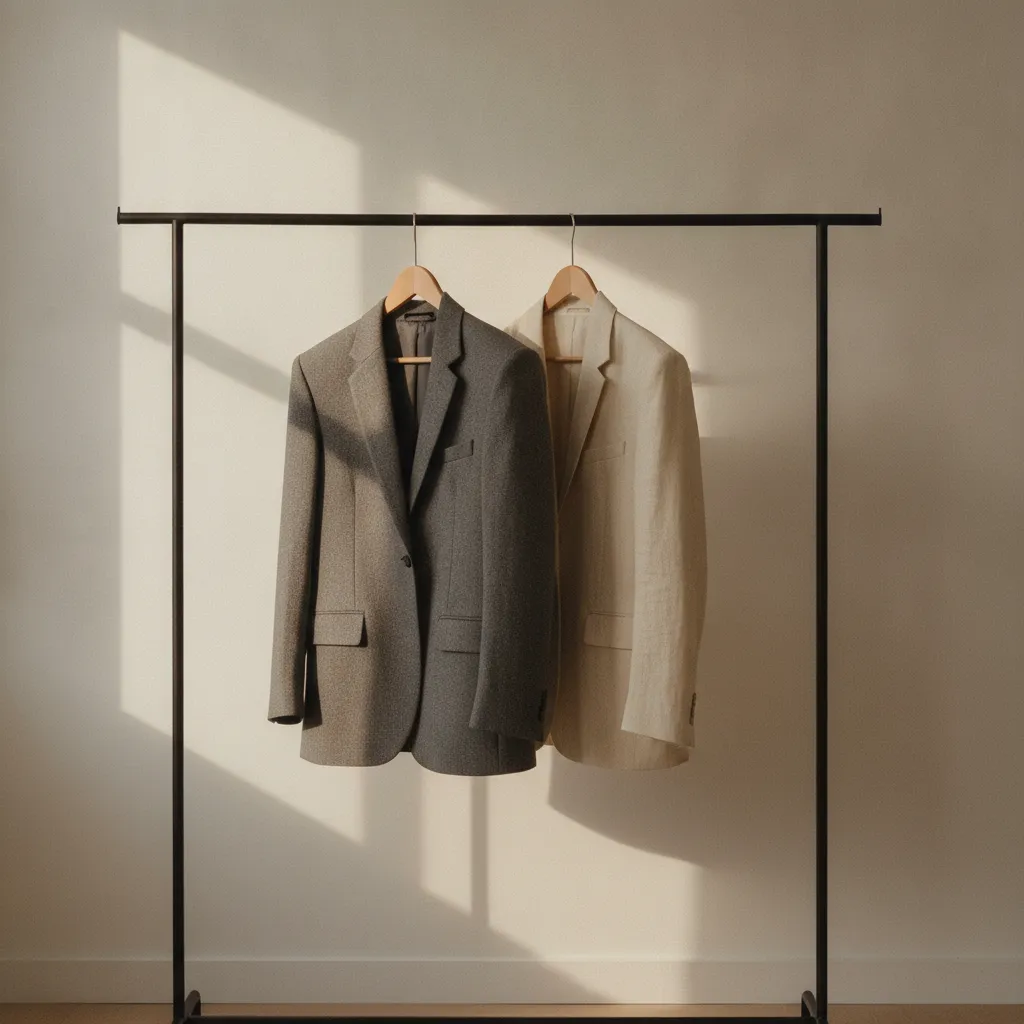 Vergleich: Blazer mit Schulterpolster und ohne Schulterpolster im direkten Vergleich