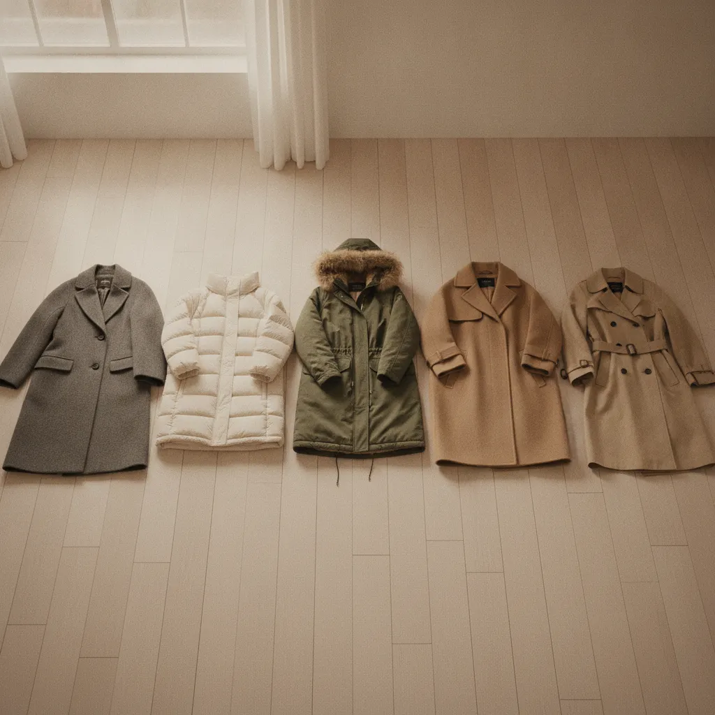 Fünf Wintermantel-Typen im direkten Vergleich: Wolle, Daunen, Parka, Cocoon und Trench