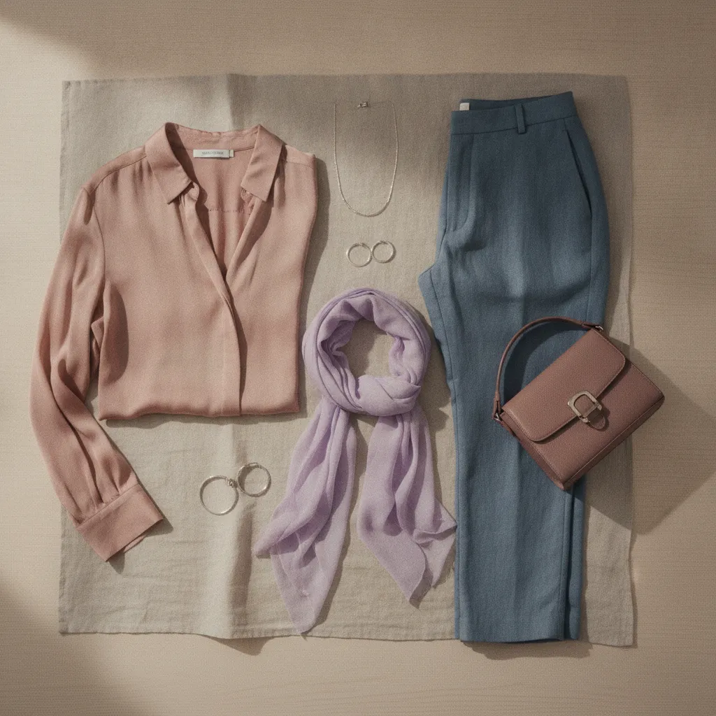 Die ideale Farbpalette des Sommertyps: gedämpfte, kühle Nuancen von Rauchblau bis Mauve