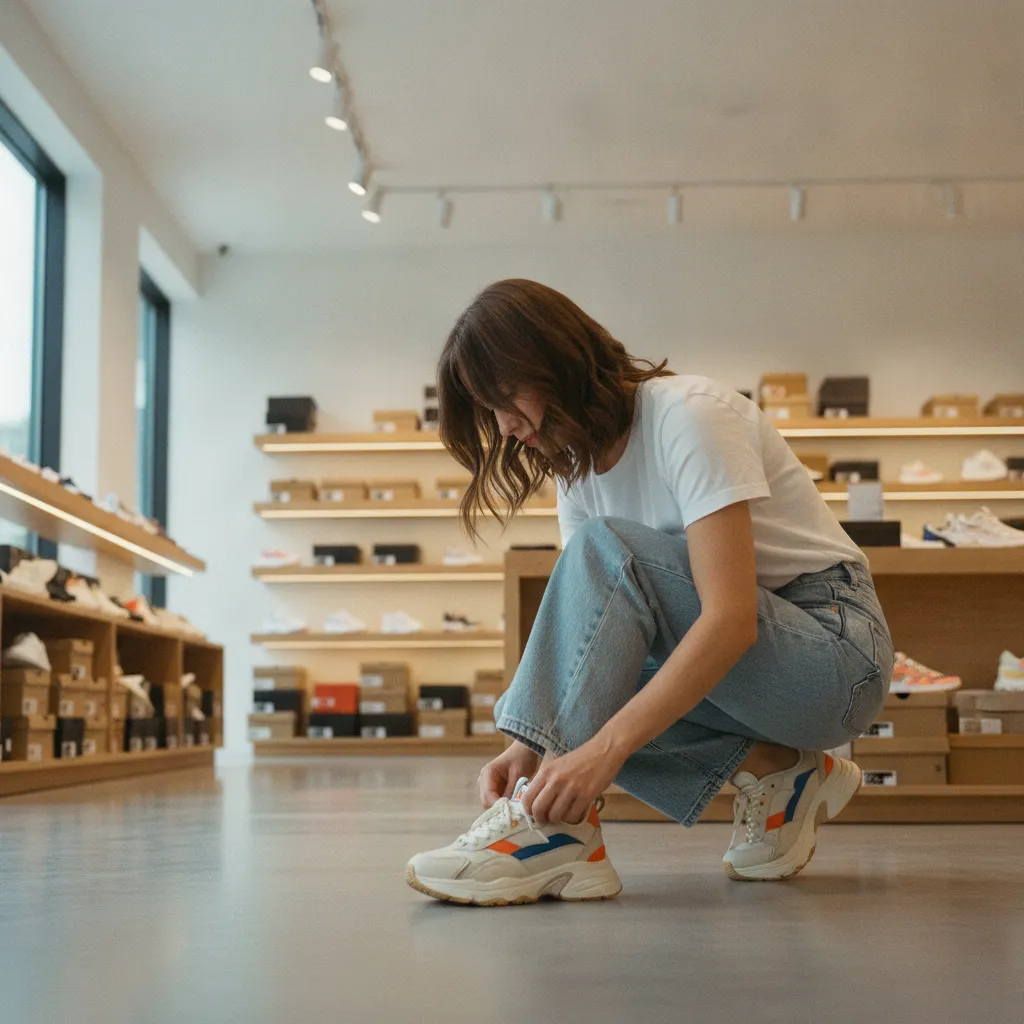 Die richtige Passform ist entscheidend: Sneaker immer im Geschäft anprobieren